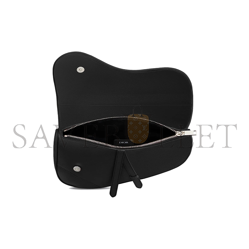 DIOR SADDLE BAG BLACK GRAINED CALFSKIN 1ADPO093YMJ_H00N (26cm*19cm*4.5cm)